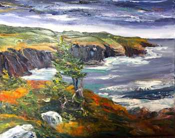 Coastal Trail I, original oil painting by Brenda McClellan