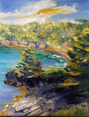 Coastal Trail III, original oil painting by Brenda McClellan