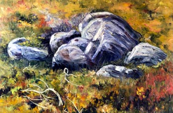 More Rocks, oil painting my Brenda McClellan