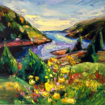 La Manche in Flowers, oil painting by 
Irene Duma 