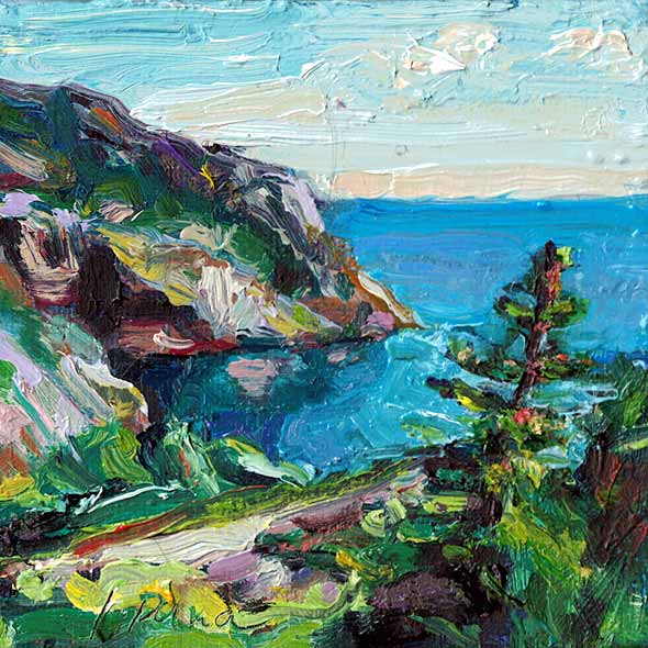 Irene Duma, original landscapes of Newfoundland, View on the East Coast Trail
