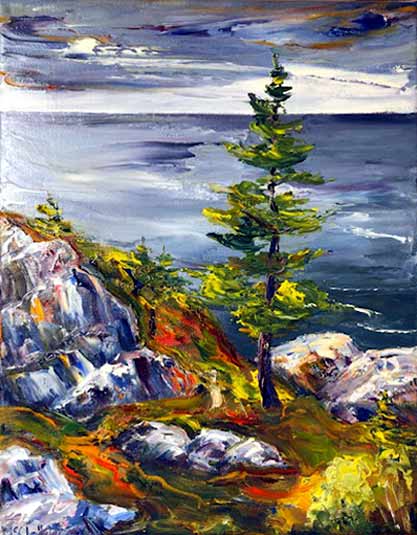 Standing Alone II, original oil painting by Brenda McClellan