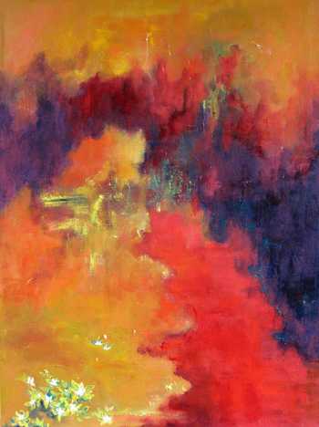 Strawberry Marsh, original oil painting by Brenda McClellan 