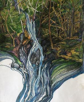Original art by Sylvia Bendzsa - a Running Brook