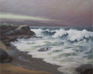  -painting by Doug Downey - Approaching Wave 