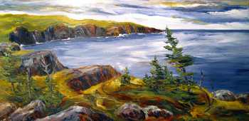 Coastal Trail VIII, Original oil painting by Brenda McClellan