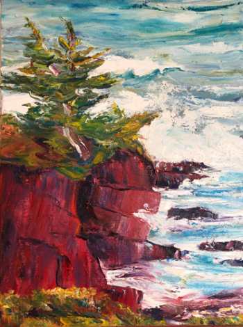 Red Rocks, Original oil painting by Brenda McClellan 